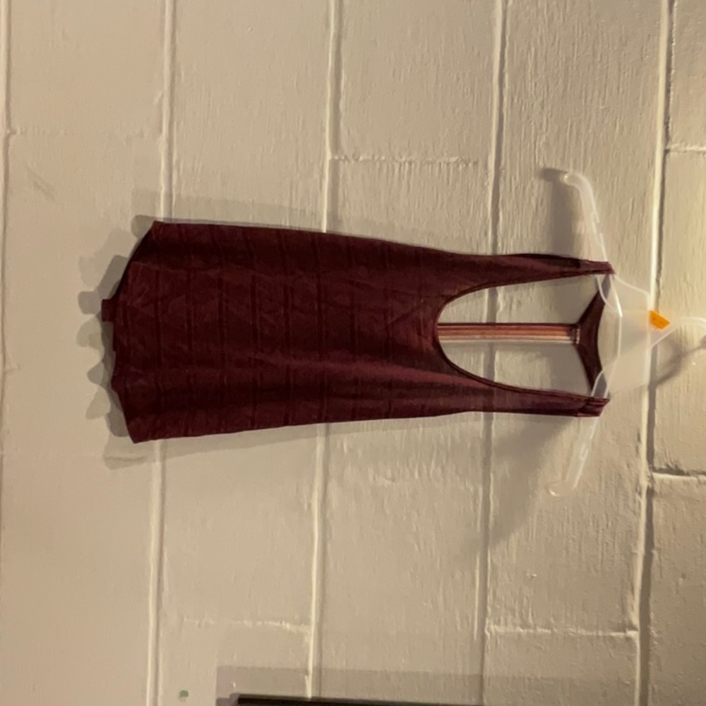 Burgundy flowy-style tank top